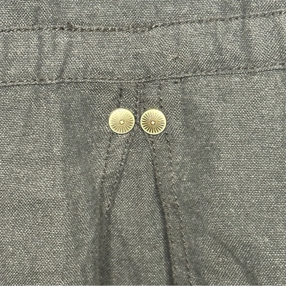 CABI Style 209 Weekend Utility Jacket Charcoal Gray drawstrings zipper Cotton L - Picture 11 of 16